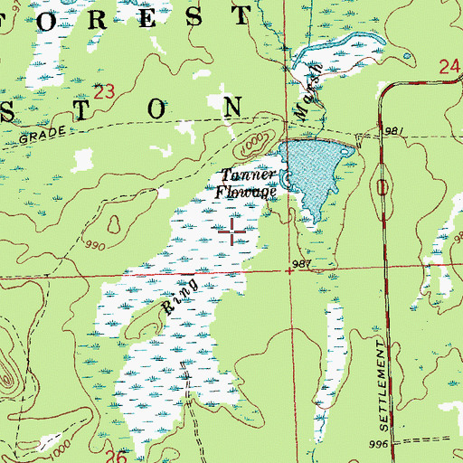Topographic Map of Ring Marsh, WI