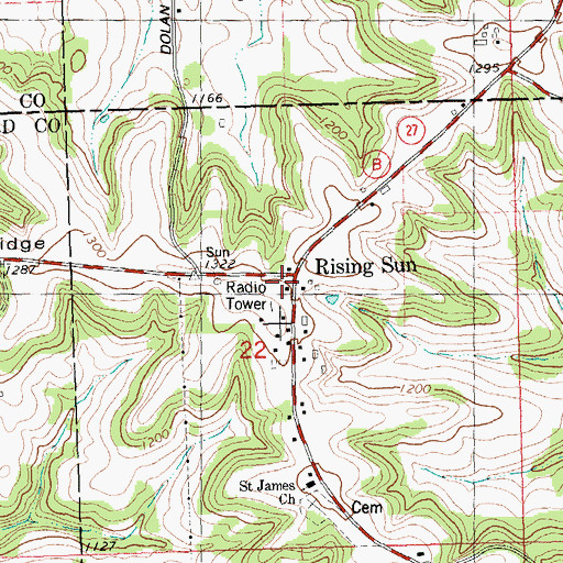 Topographic Map of Rising Sun, WI
