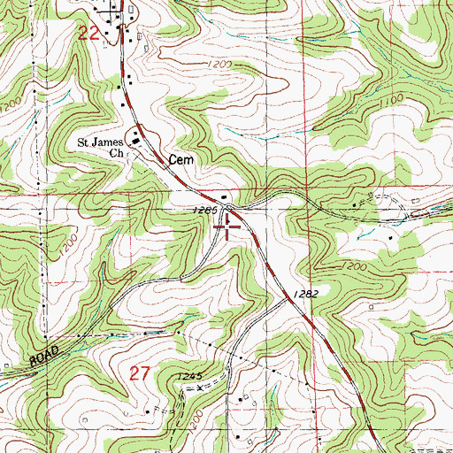 Topographic Map of Rising Sun School, WI