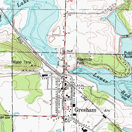 Topographic Map of Riverside Park, WI