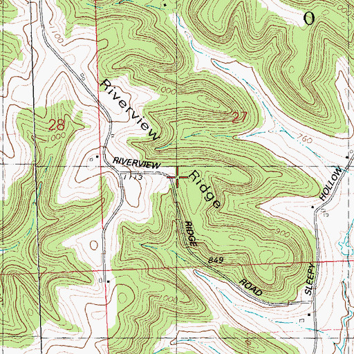 Topographic Map of Riverview School (historical), WI