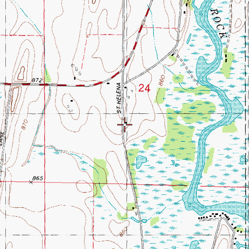 Topographic Map of Riverview School (historical), WI