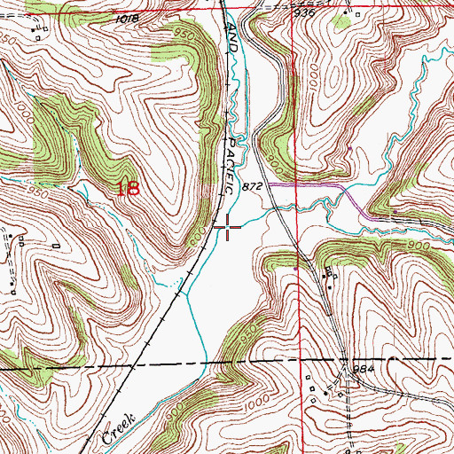 Topographic Map of Rock Branch, WI