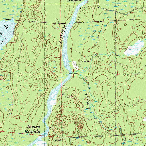 Topographic Map of Rock Creek, WI