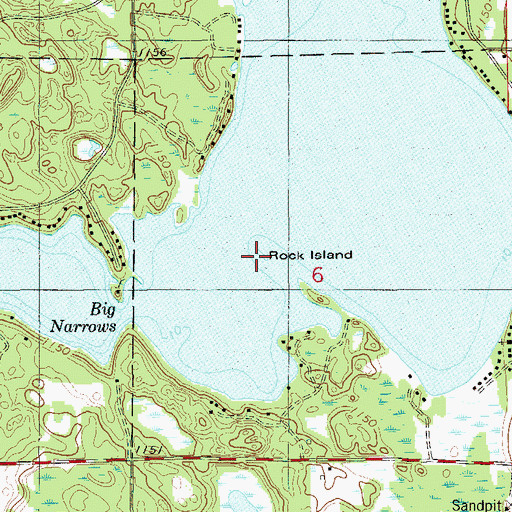 Topographic Map of Rock Island, WI
