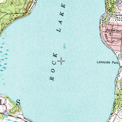 Topographic Map of Rock Lake, WI