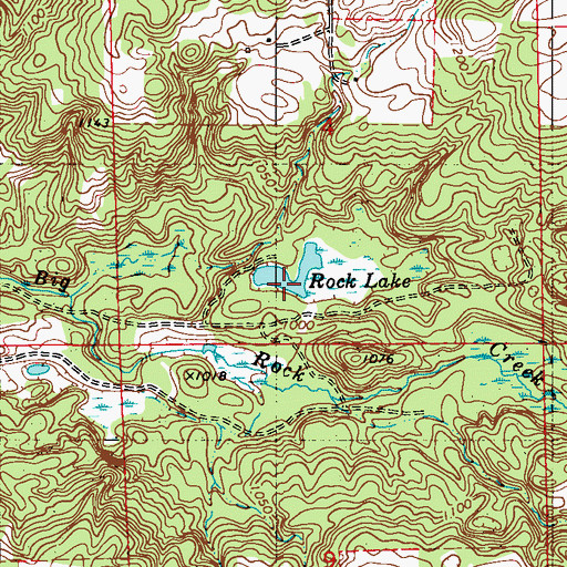 Topographic Map of Rock Lake, WI
