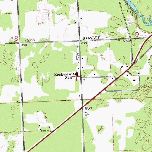 Topographic Map of Juneau County Charter School, WI