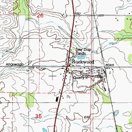 Topographic Map of Rockwood, WI