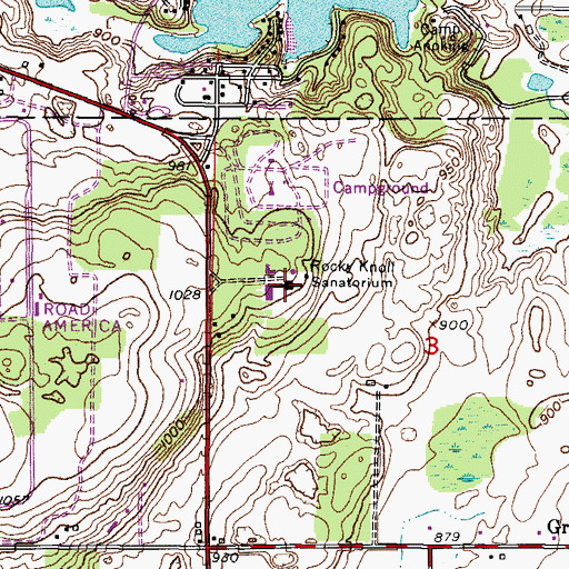 Topographic Map of Rocky Knoll Sanatorium, WI