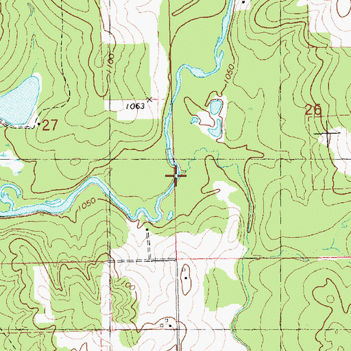 Topographic Map of Rocky Run, WI