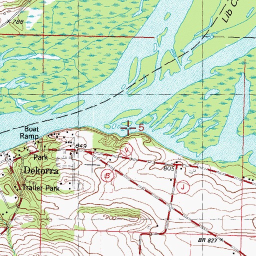 Topographic Map of Rocky Run, WI