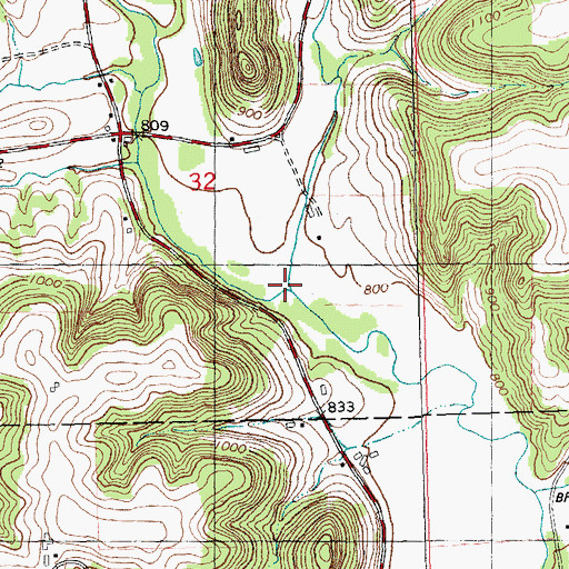 Topographic Map of Rocky Run, WI