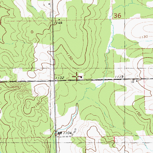 Topographic Map of Rocky Run School, WI