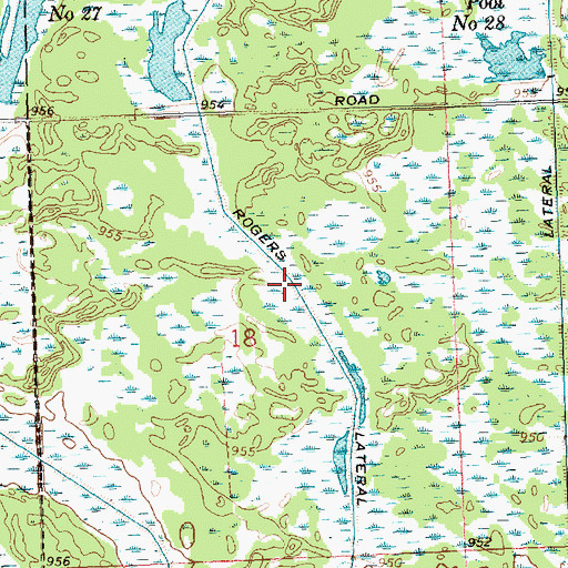Topographic Map of Rogers Lateral, WI