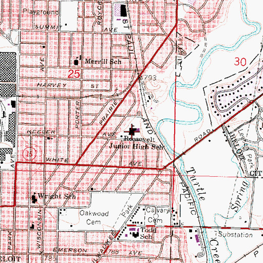 Topographic Map of Kolak Education Center School, WI