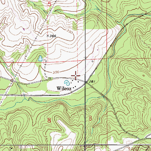 Topographic Map of Wilcox, AL