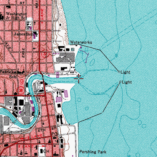 Topographic Map of Root River, WI