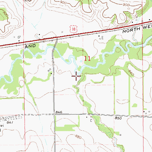 Topographic Map of Rossman Creek, WI