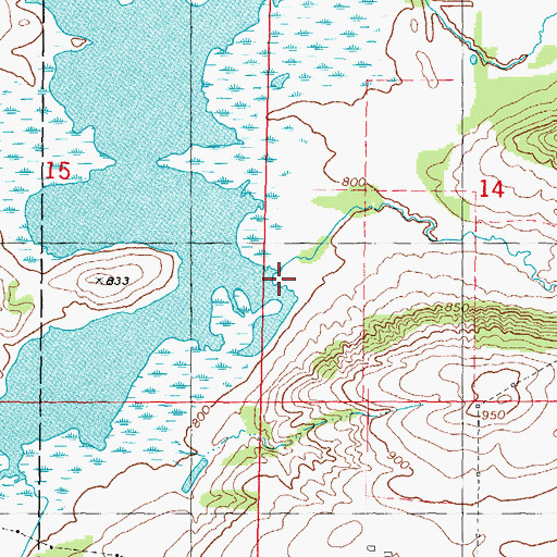 Topographic Map of Roy Creek, WI