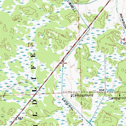 Topographic Map of Russell Lateral, WI
