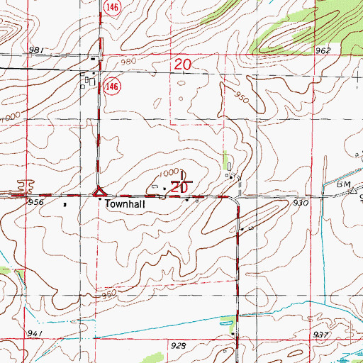 Topographic Map of Rust School (historical), WI