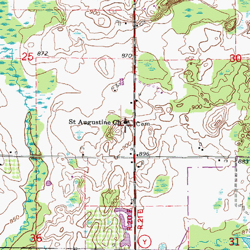 Topographic Map of Saint Augustine Catholic Church, WI