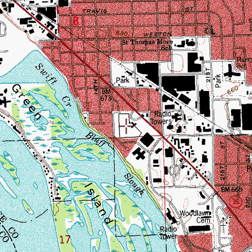Topographic Map of Saint Dominics Monastery, WI