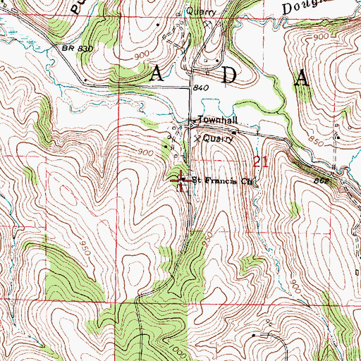 Topographic Map of Saint Francis Church, WI
