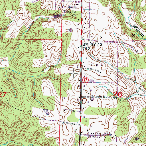Topographic Map of Keys Chapel (historical), AL