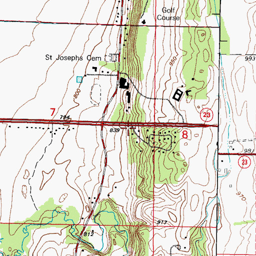 Topographic Map of Saint Marys Springs Academy, WI