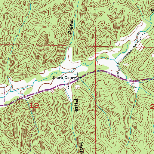 Topographic Map of Woods School (historical), AL