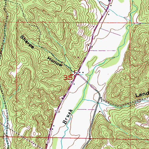 Topographic Map of Lambs Chapel Freewill Baptist Church, AL