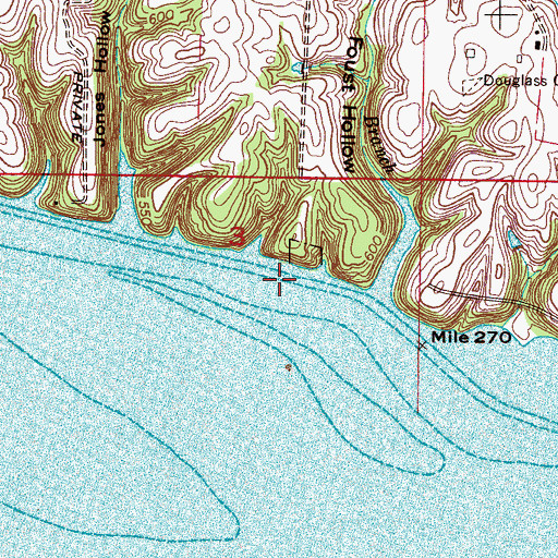 Topographic Map of Lock Number Five (historical), AL