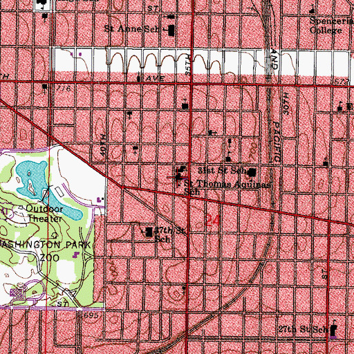 Topographic Map of Westside Academy II, WI
