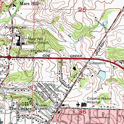 Topographic Map of Morningdale, AL