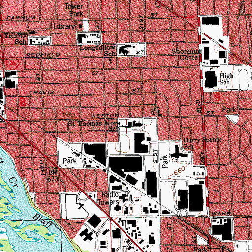 Topographic Map of Saint Thomas More School, WI