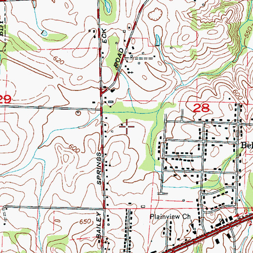 Topographic Map of Morningside Heights, AL