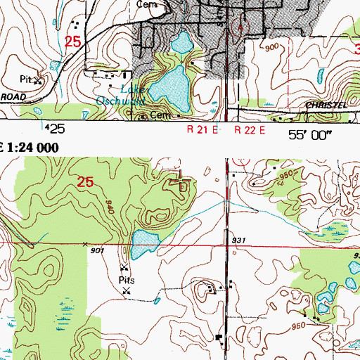 Topographic Map of Salvatorian Seminary, WI