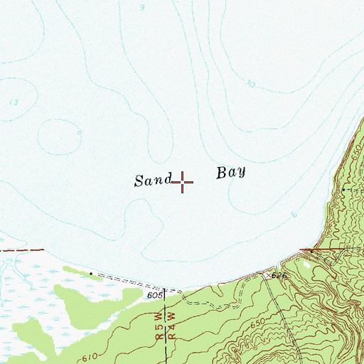 Topographic Map of Sand Bay, WI