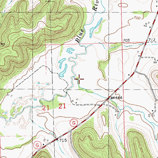 Topographic Map of Sand Branch, WI