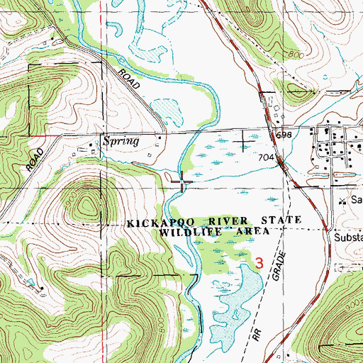 Topographic Map of Sand Creek, WI