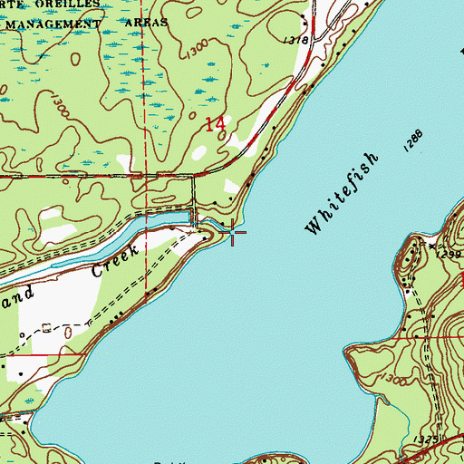 Topographic Map of Sand Creek, WI