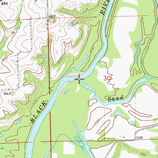 Topographic Map of Sand Creek, WI