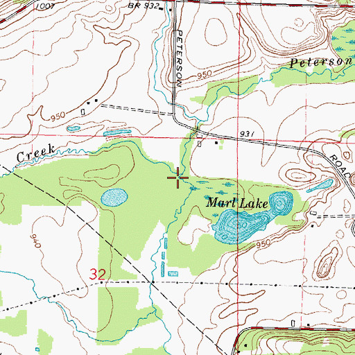 Topographic Map of Sannes Creek, WI