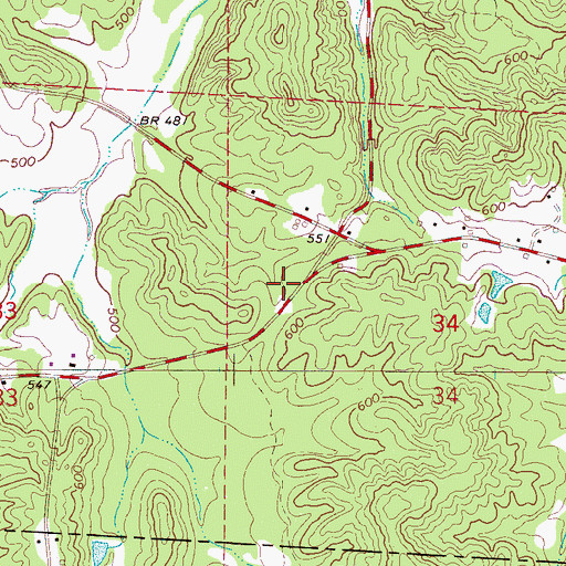 Topographic Map of Iron Mountain School (historical), AL
