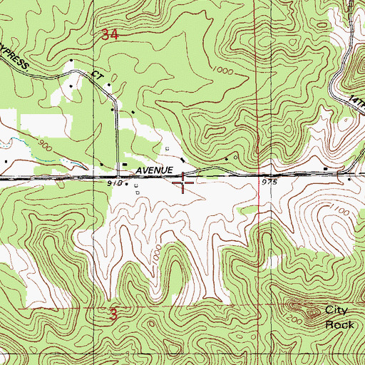Topographic Map of School Number Two, WI