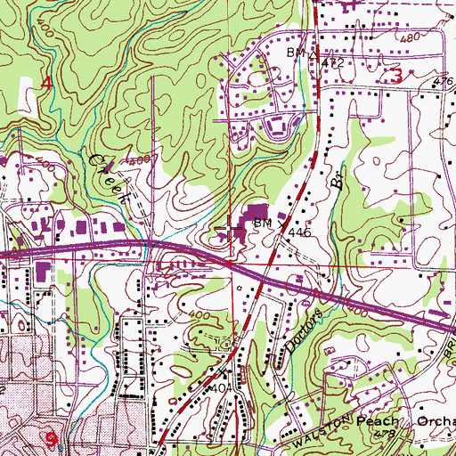 Topographic Map of Northside Baptist Church, AL
