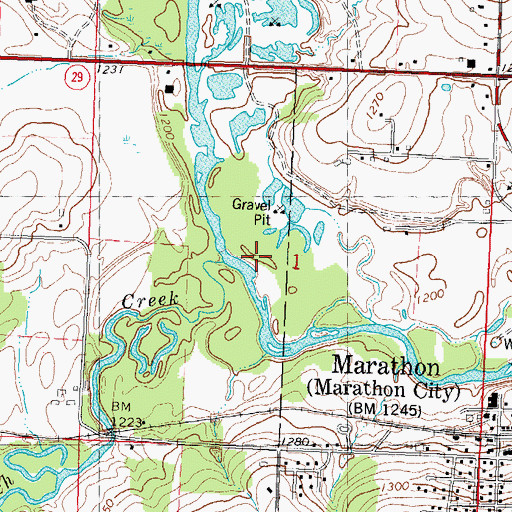 Topographic Map of Scotch Creek, WI