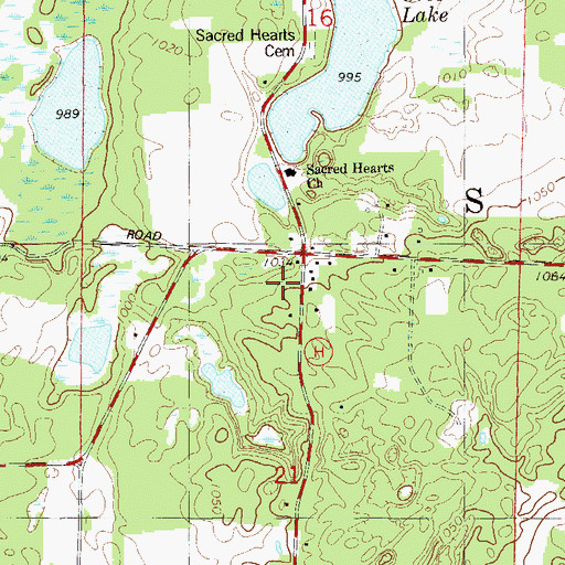 Topographic Map of Scott School, WI